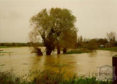 The River in Flood - pre flood defences [148]