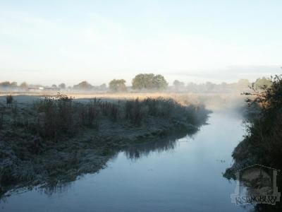 Looking upstream from the bridge behind The Mill [154]